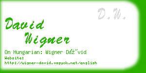 david wigner business card
